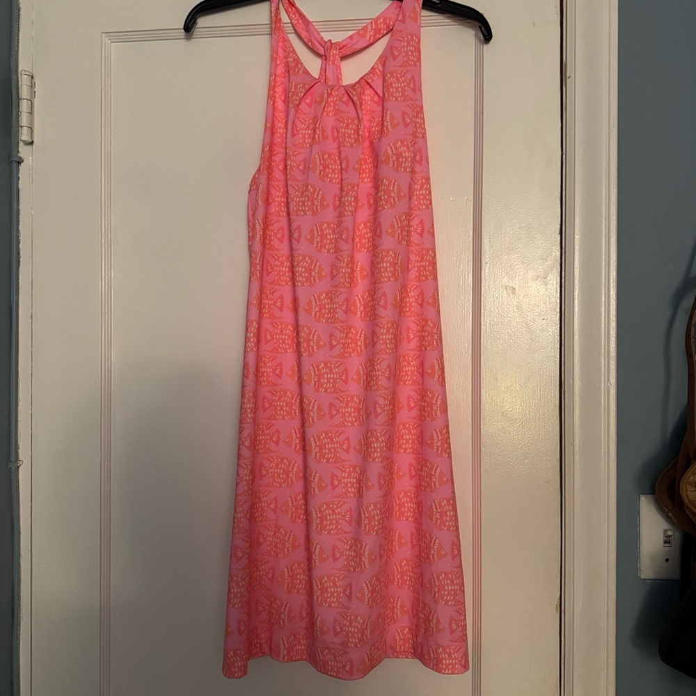 Vineyard Vines NWT Pink and Orange Fish Pattern Dress